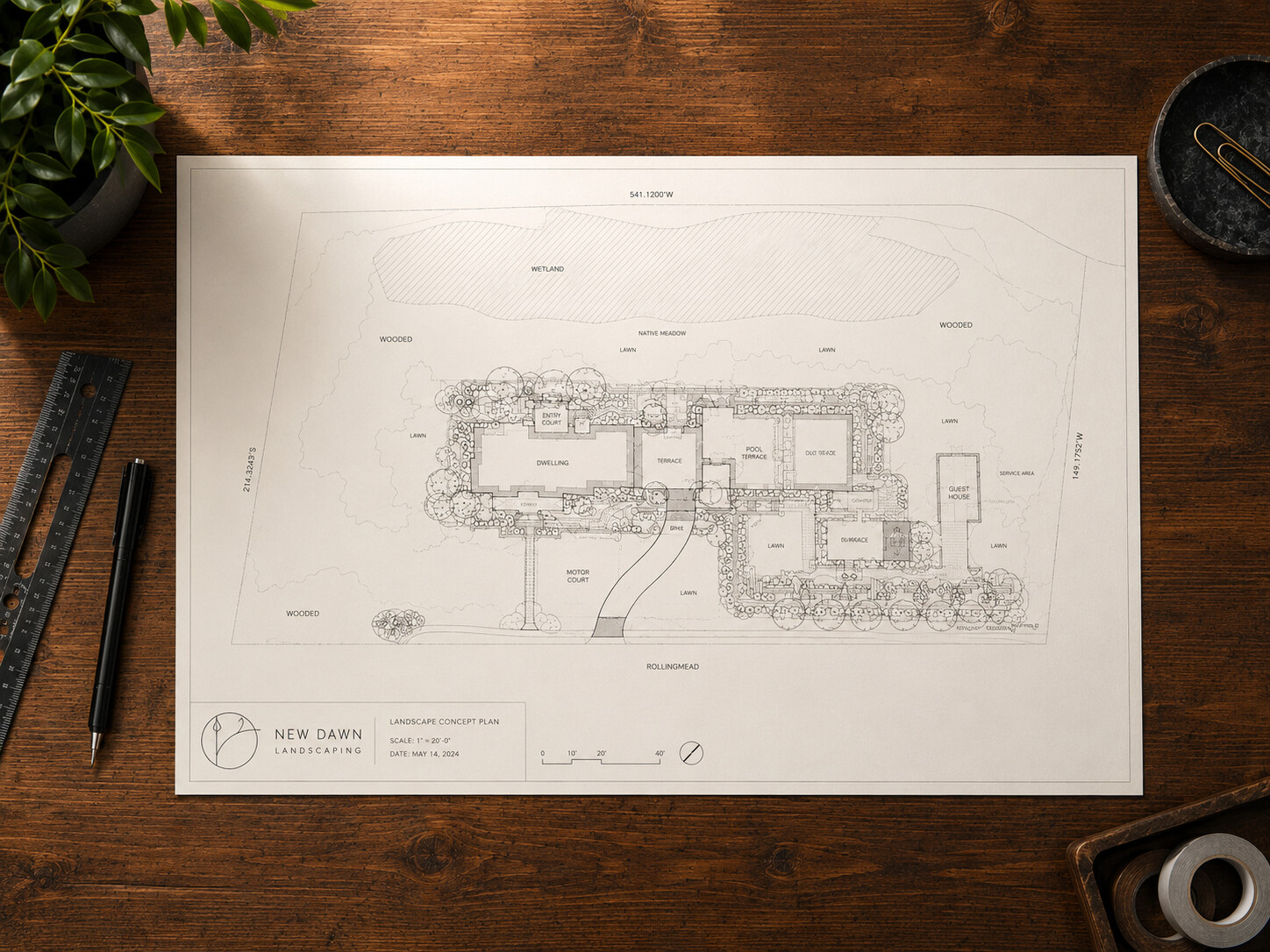 Landscape Design work in Mercer County, NJ by New Dawn Landscaping.