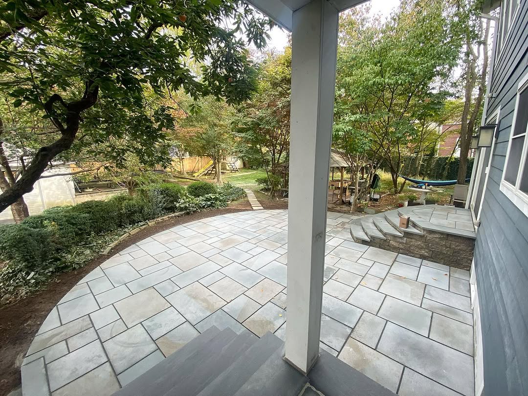 Landscaping and hardscape project in Mercer County, NJ by New Dawn Landscaping.
