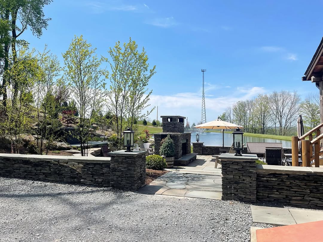 Landscaping and hardscape project in Mercer County, NJ by New Dawn Landscaping.