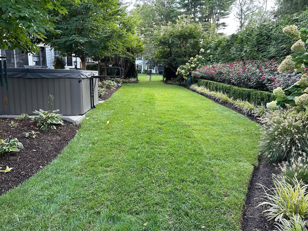 Landscaping and hardscape project in Mercer County, NJ by New Dawn Landscaping.