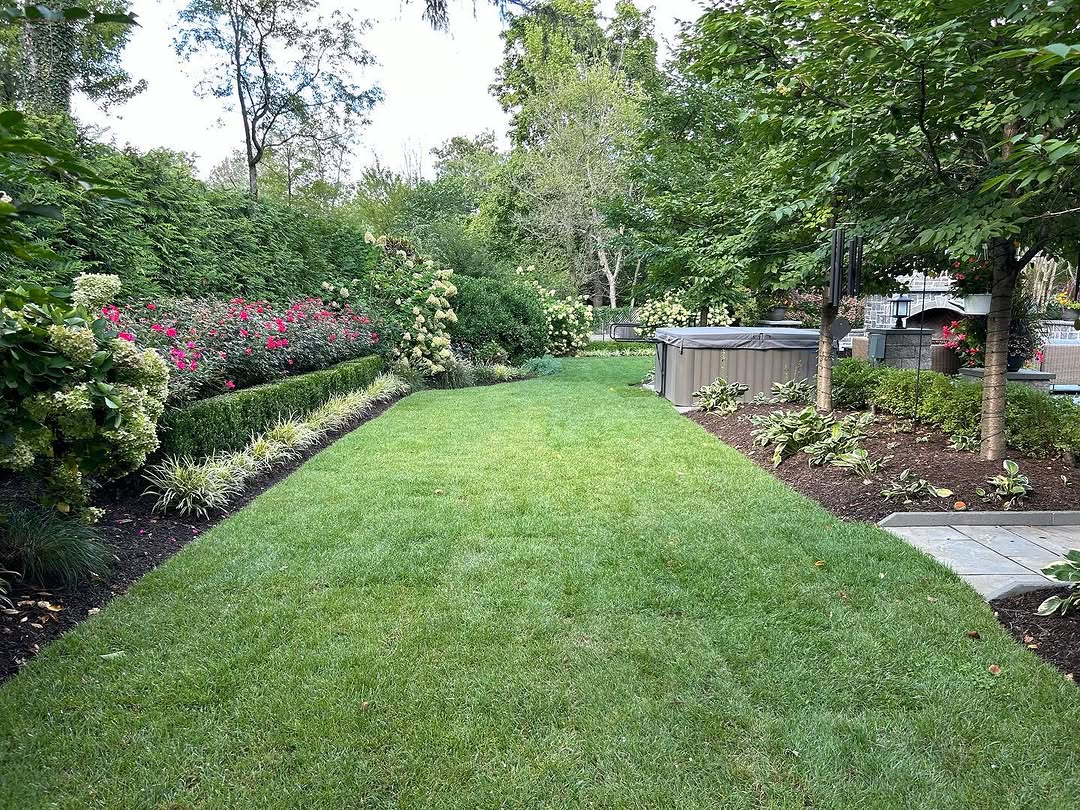 Landscaping and hardscape project in Mercer County, NJ by New Dawn Landscaping.