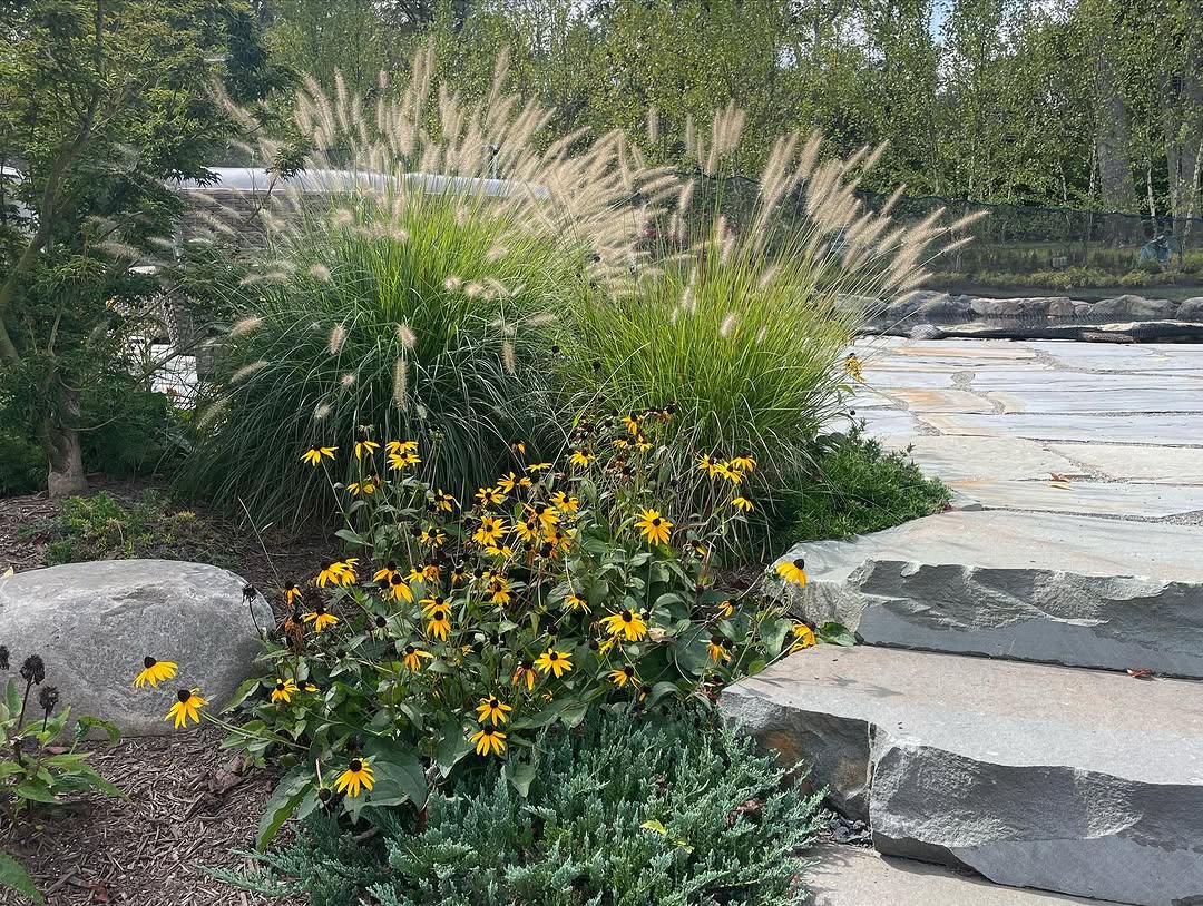 Landscaping and hardscape project in Mercer County, NJ by New Dawn Landscaping.