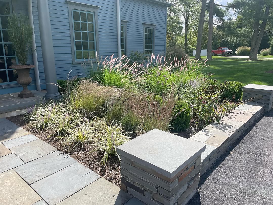 Landscaping and hardscape project in Mercer County, NJ by New Dawn Landscaping.