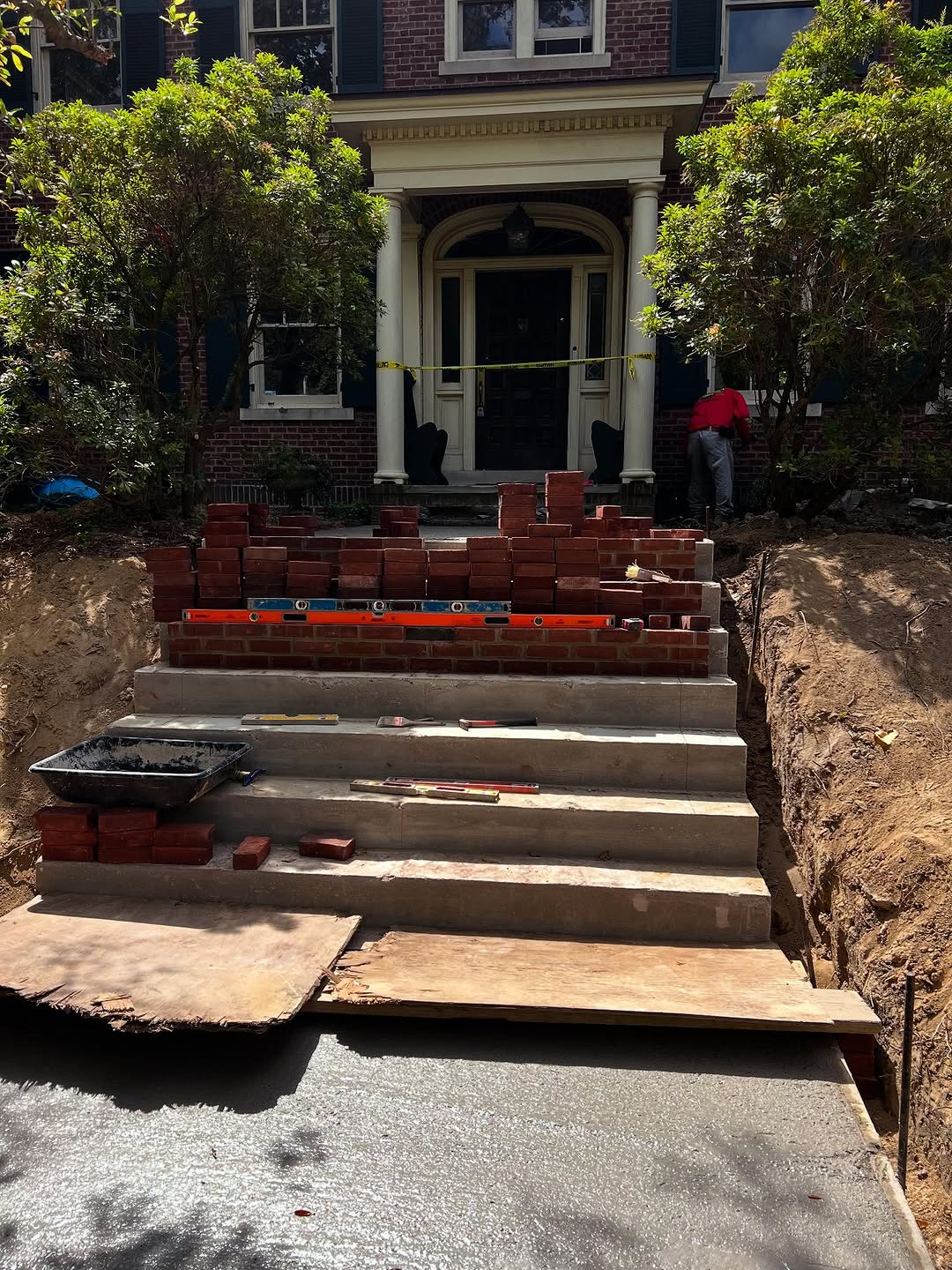Landscaping and hardscape project in Trenton, New Jersey by New Dawn Landscaping.