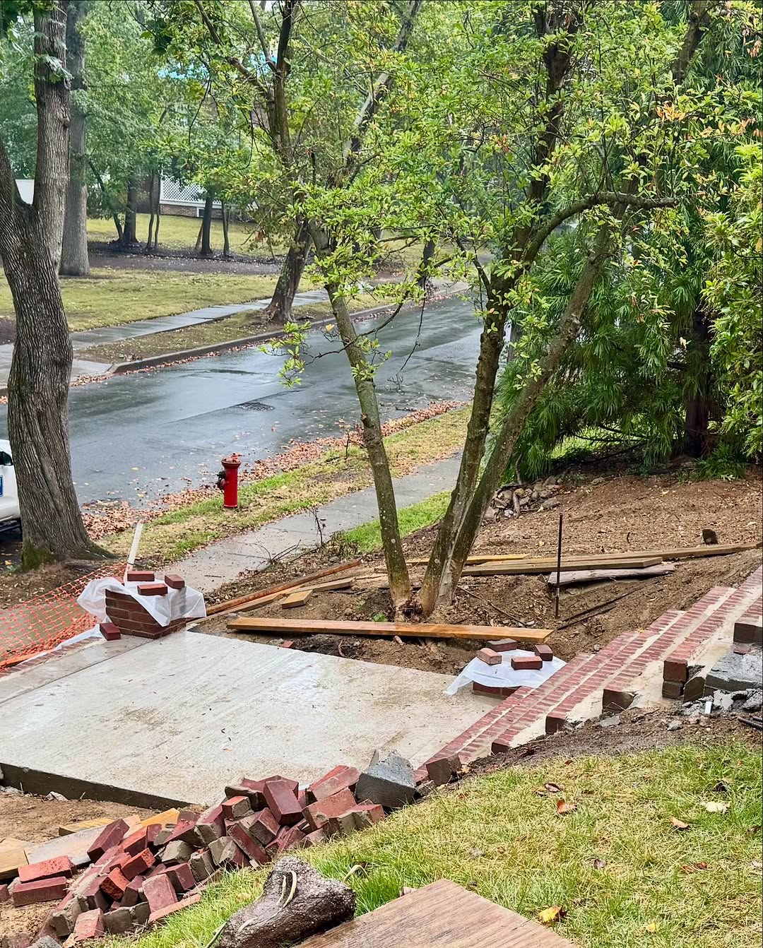 Landscaping and hardscape project in Trenton, New Jersey by New Dawn Landscaping.