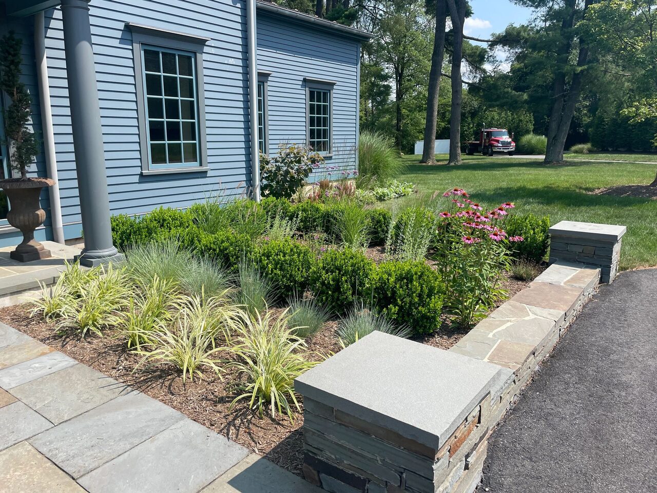 Hardscape work in Mercer County, NJ by New Dawn Landscaping.